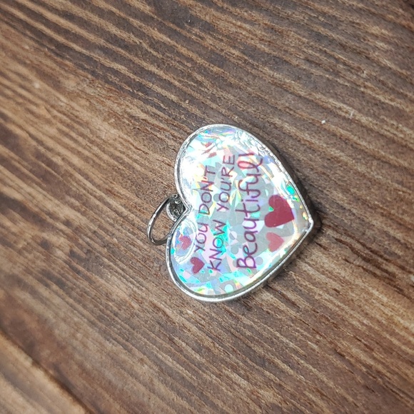 You don't know you're‎ beautiful! Pendant heart - Picture 1 of 2